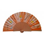 Håndtegnet og bemalt satengvifte 'Piano Pianissimo